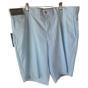 Polo Ralph Lauren Shorts Mens 36 Blue White Striped Golf Links Fit Casual